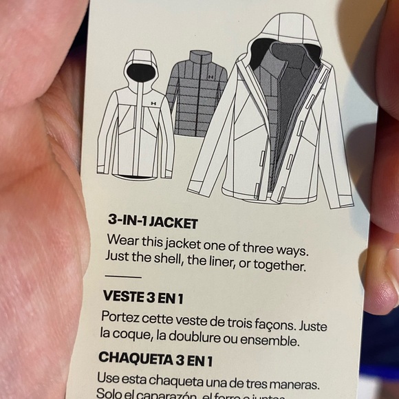 Under Armour Boys 3 in 1 winter coat, youth Large - Picture 4 of 6